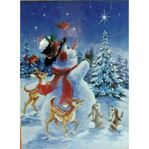 Star of Wonder Snowman Christmas Puzzle 300 Pc Sealed Box Richard De Wolfe 18x24 - Picture 1 of 4